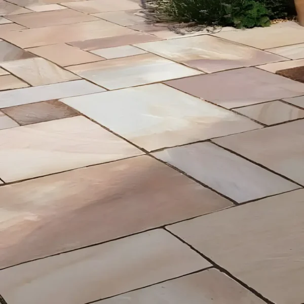 Rainbow Indian Natural Sandstone Paving Pack 22mm Calibrated 10.2m2 Patio Kit
