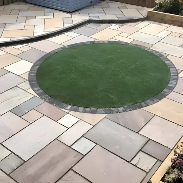 Lakeland Indian Natural Sandstone Paving Pack 22mm Calibrated 10.2m2 Patio Kit