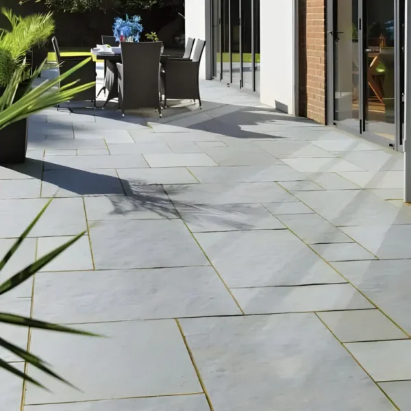 Kotah Blue Indian Natural Sandstone Paving Pack 22mm Calibrated 10.2m2 Patio Kit