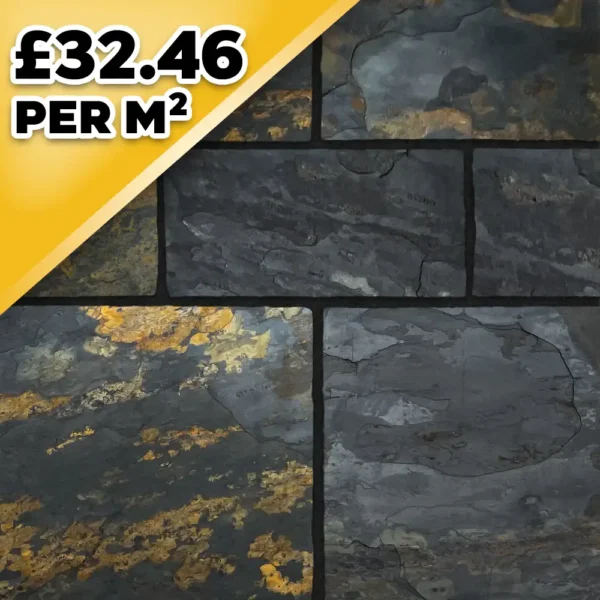 Mongolian Slate Rusty Indian Natural Sandstone Paving Pack 22mm Calibrated 8m2