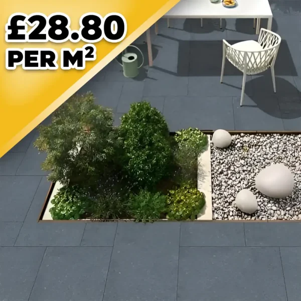 Bluestone Real Outdoor Porcelain Paving Kit 8.1M2