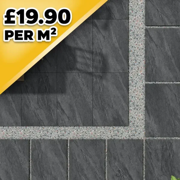 Cathedral Anthracite 20mm Outdoor Porcelain Paving TIle | 900 x 600mm