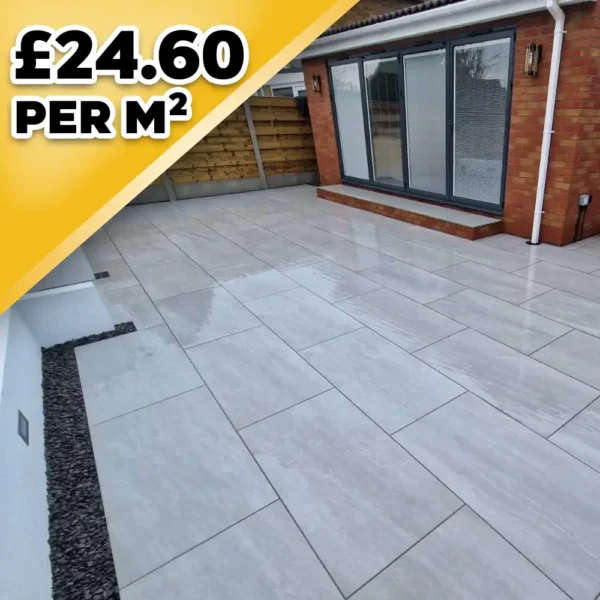 Kandla Grey Porcelain Paving Tile 1200x600mm