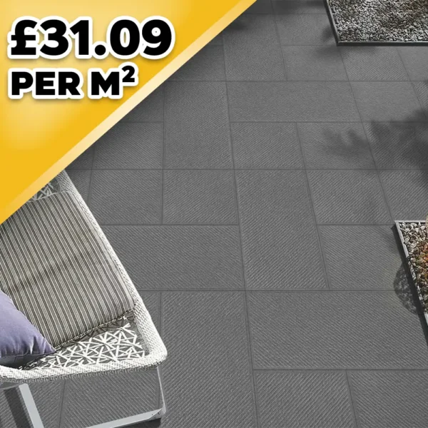 Rockdeck Barberino Nero Outdoor Porcelain Paving  5.76M2