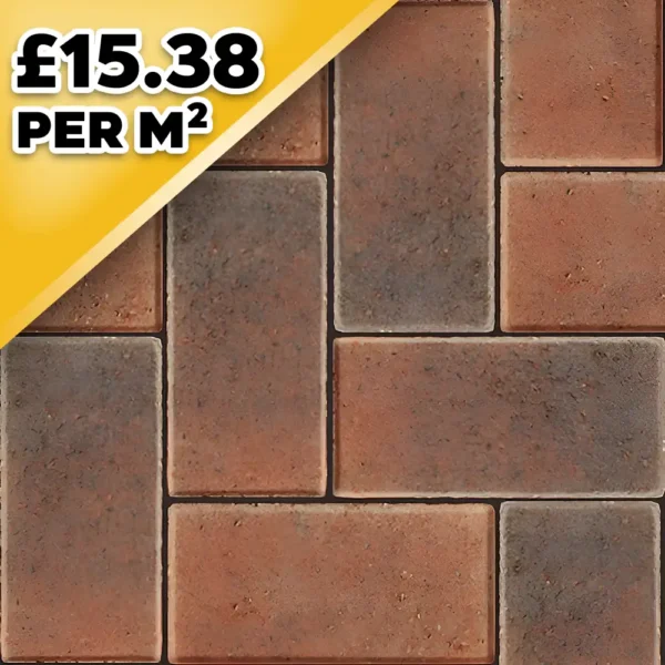 Barleystone Larchfield Trade Brindle 60mm Block Paver