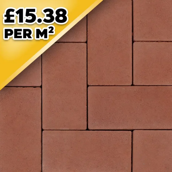 Barleystone Larchfield Trade Red 60mm Block Paver