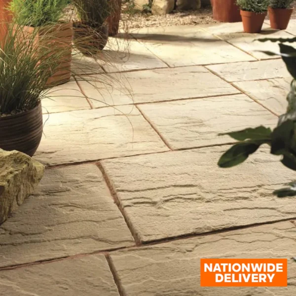 Bradstone Cotswold Ashbourne ECO Patio Paving Kit 3.6m x 2.7m 9.72 m2 Pack of 48 Slabs